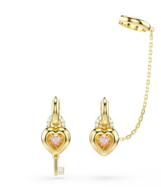  Gold-Tone Plated Mismatched Idyllia Drop Earrings 