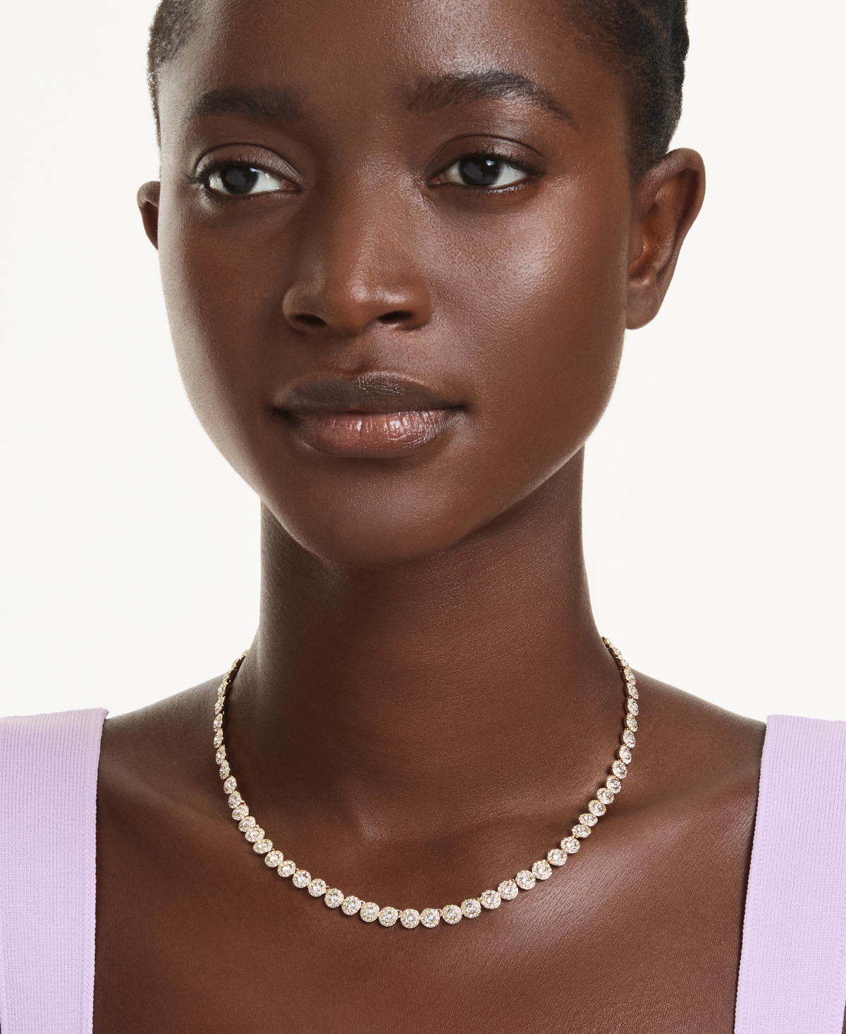 Swarovski Una Angelic Gold-Tone Plated Collar Necklaces
