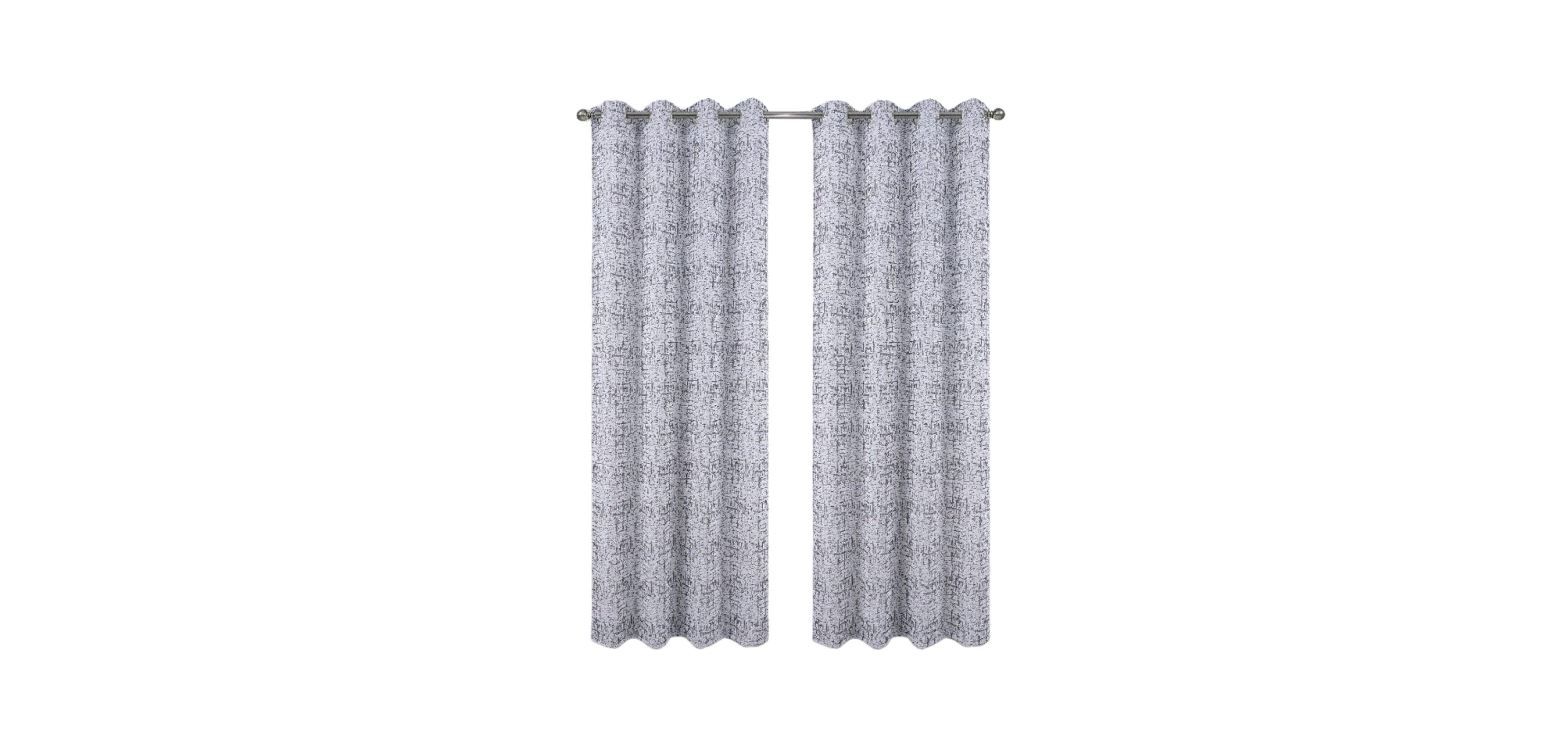 Rt Designers Collection 100% Polyester 140 Gsm Luca Jacquard Grommet Curtain Panel