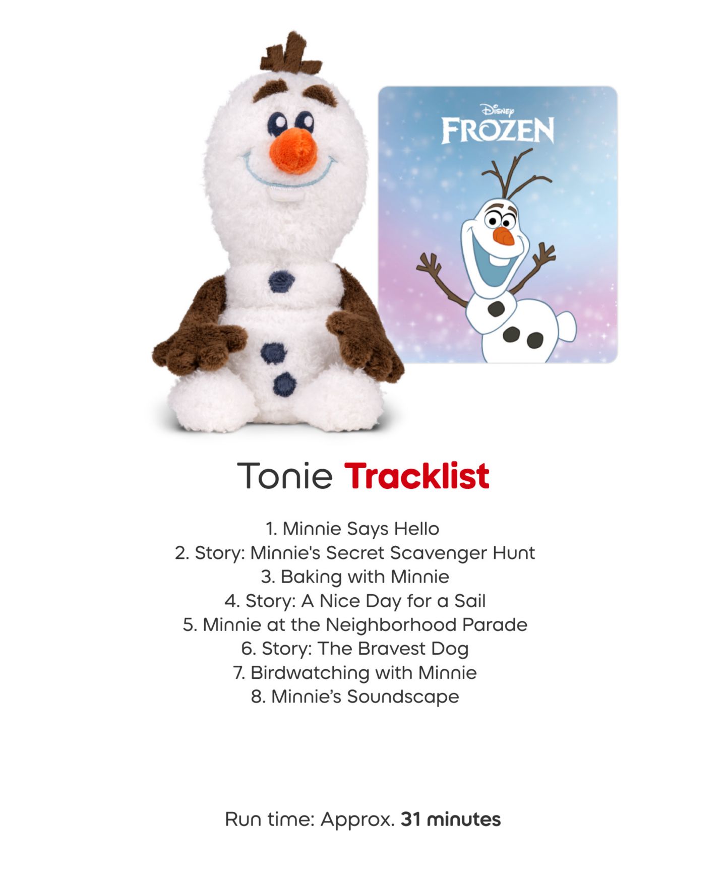 Детская мягкая игрушка Tonies Cuddle Olaf Plush — фото 6