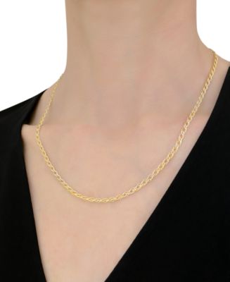 Harlequin Link Necklace in 10k Yellow Gold