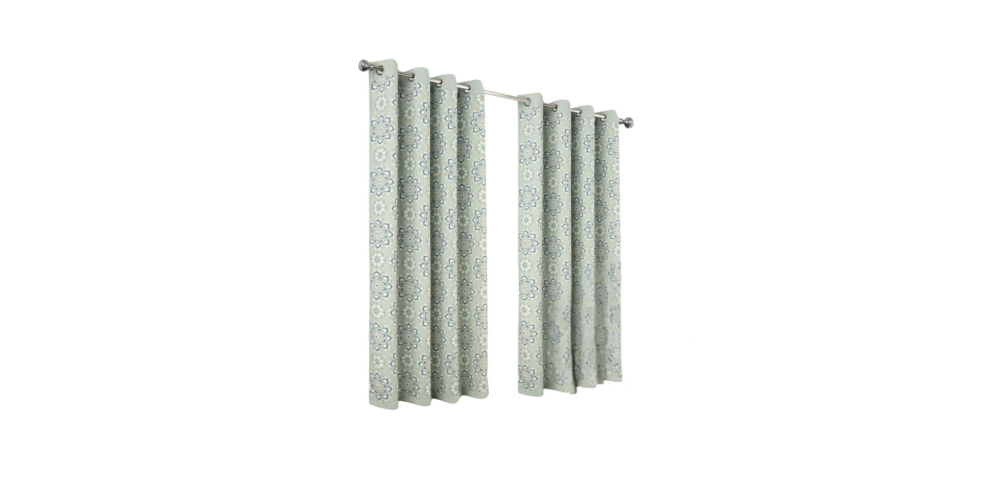 Rt Designers Collection 100% Polyester 190 Gsm Tilley Revisible Blackout Grommet Curtain Panel 54" x 95" Sage