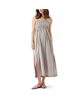 Maternity Ripe Leo Stripe Shirred Dress