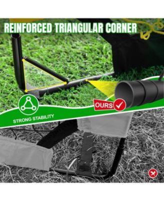 Pro-Grade 7x5ft Pop-Up Soccer Goal for Kids – Durable 5-Layer Tear-Resistant Net & 10mm Poles, Portable Set Includes Size 4 Ball