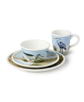 Coastal Birds 16-Pc. Dinnerware Set, Service for 4