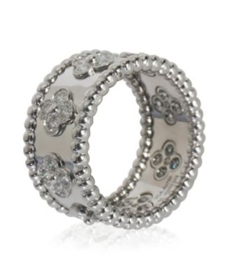 Van Cleef & Arpels Diamond Perlee Clovers Ring