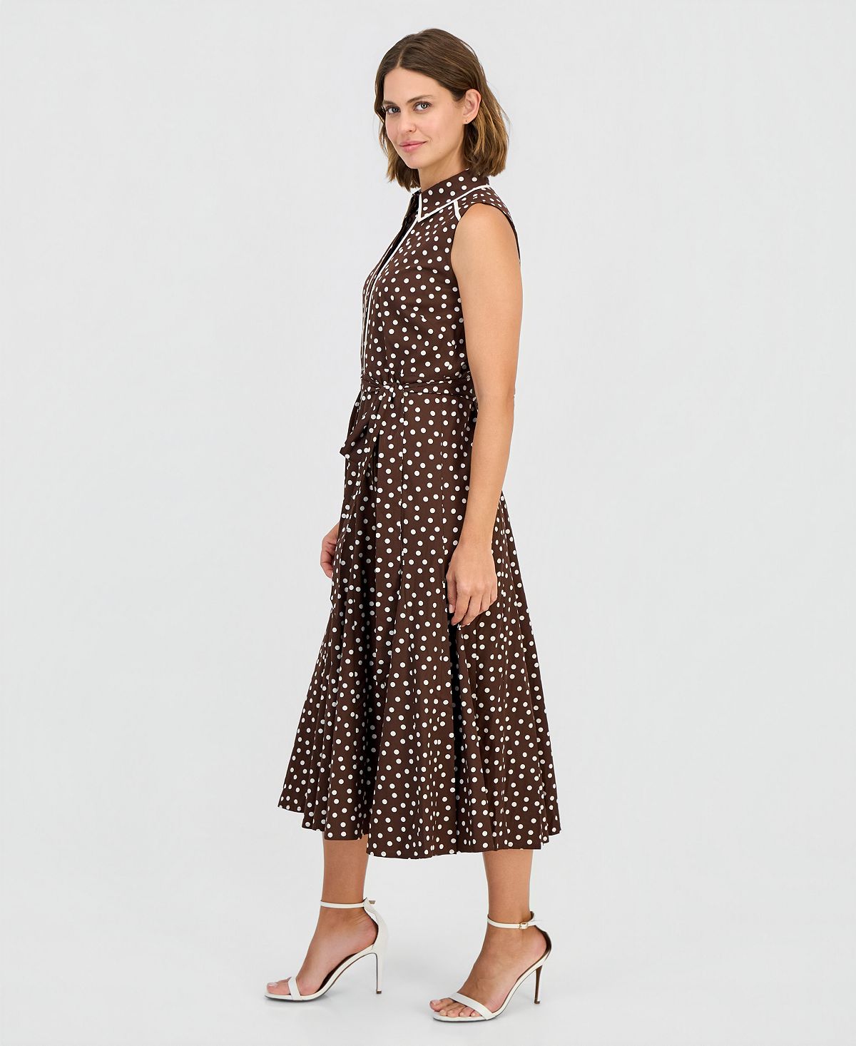 Anne Klein Women's Sleeveless Shirtdress view 3 — MAYCSS fashion products