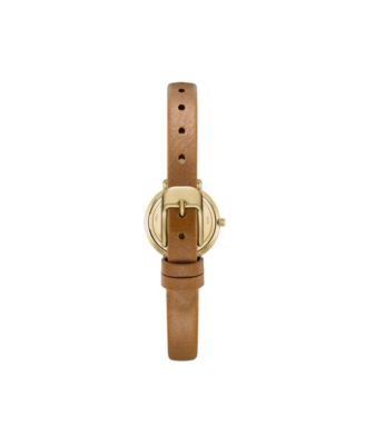 Beverly 1730n Gold and Brown Leather Band Watch, 25mm