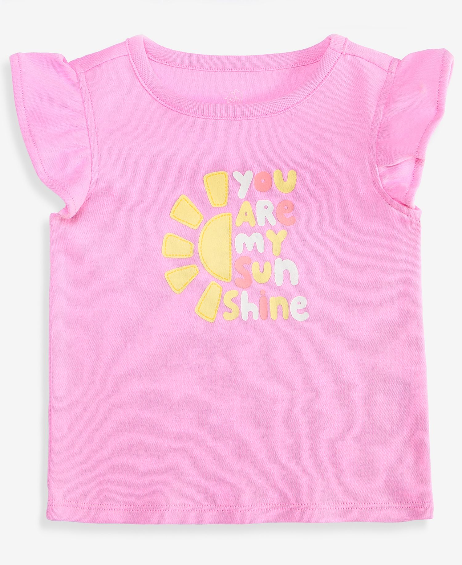 Baby Girls' 3M-24M Mix & Match You Are My Sunshine Flutter-Sleeve Top