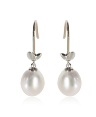 Sterling Silver Pearl Paloma Picasso Olive Leaf Earrings