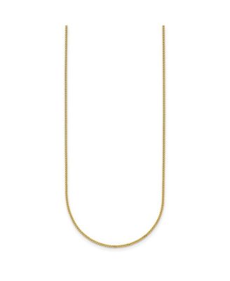 Solid 18k Yellow Gold Italian 1.2mm Thin Curb Chain Necklace - 16 -24 Inches