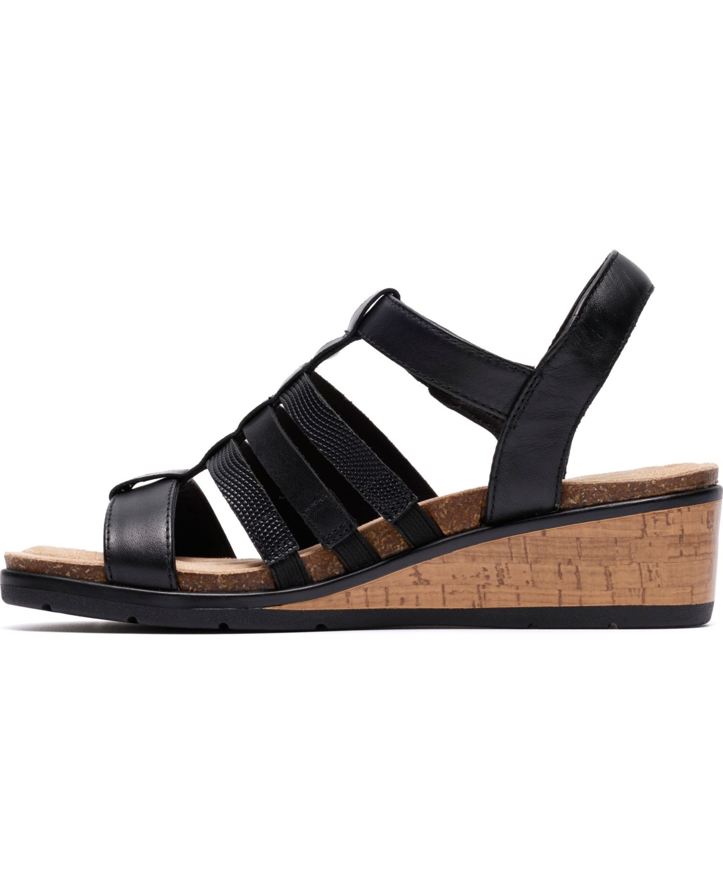 Женские сандалии Clarks Kacha Step Round Toe, цвет: Чёрный кожаный — фото 7