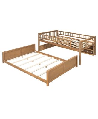   Bunk Bed with Shelving, Lights & Pegboard