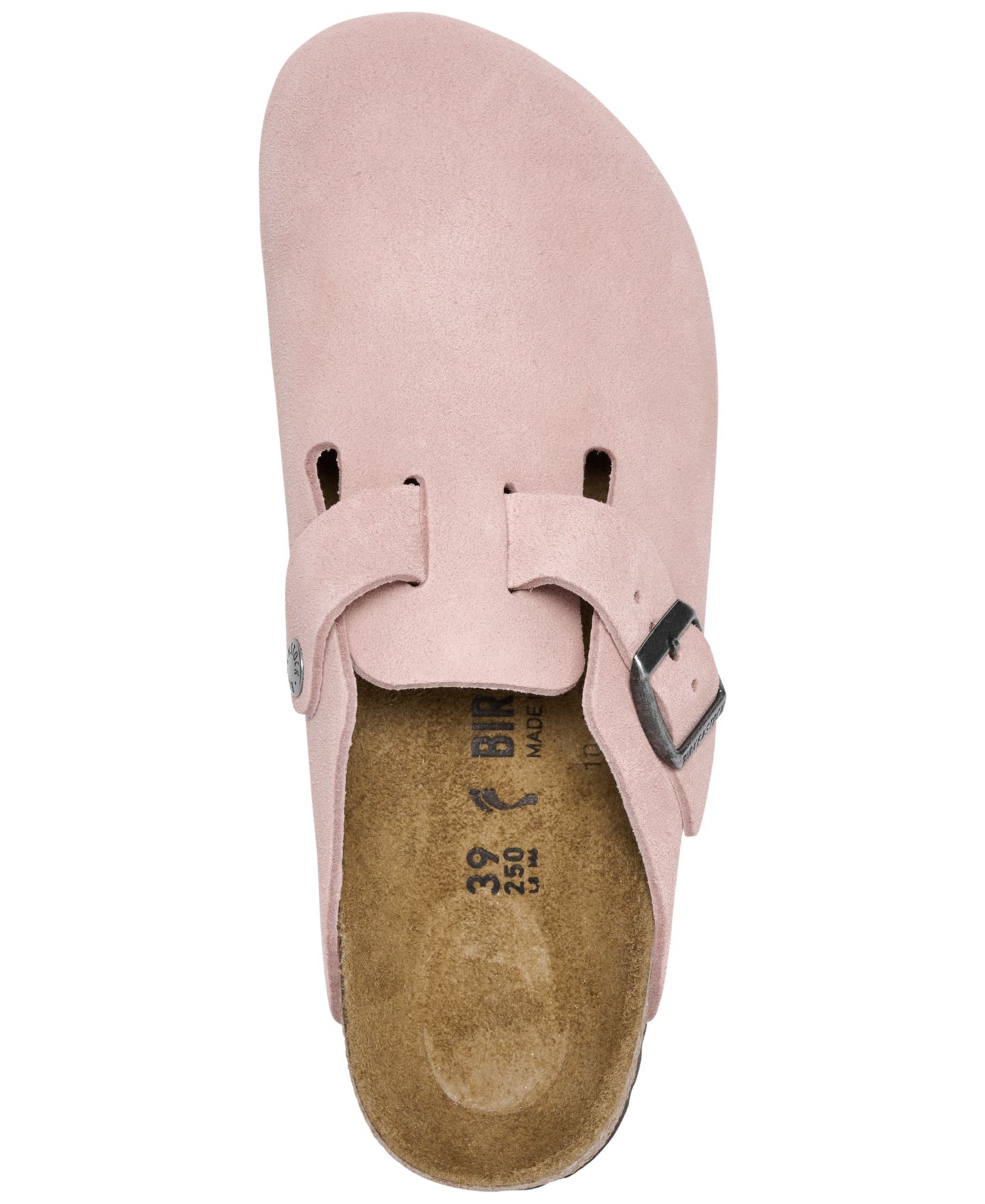 Женские повседневные замшевые сабо Birkenstock Boston, Finish Line, цвет: Розовый глиняный — фото 4
