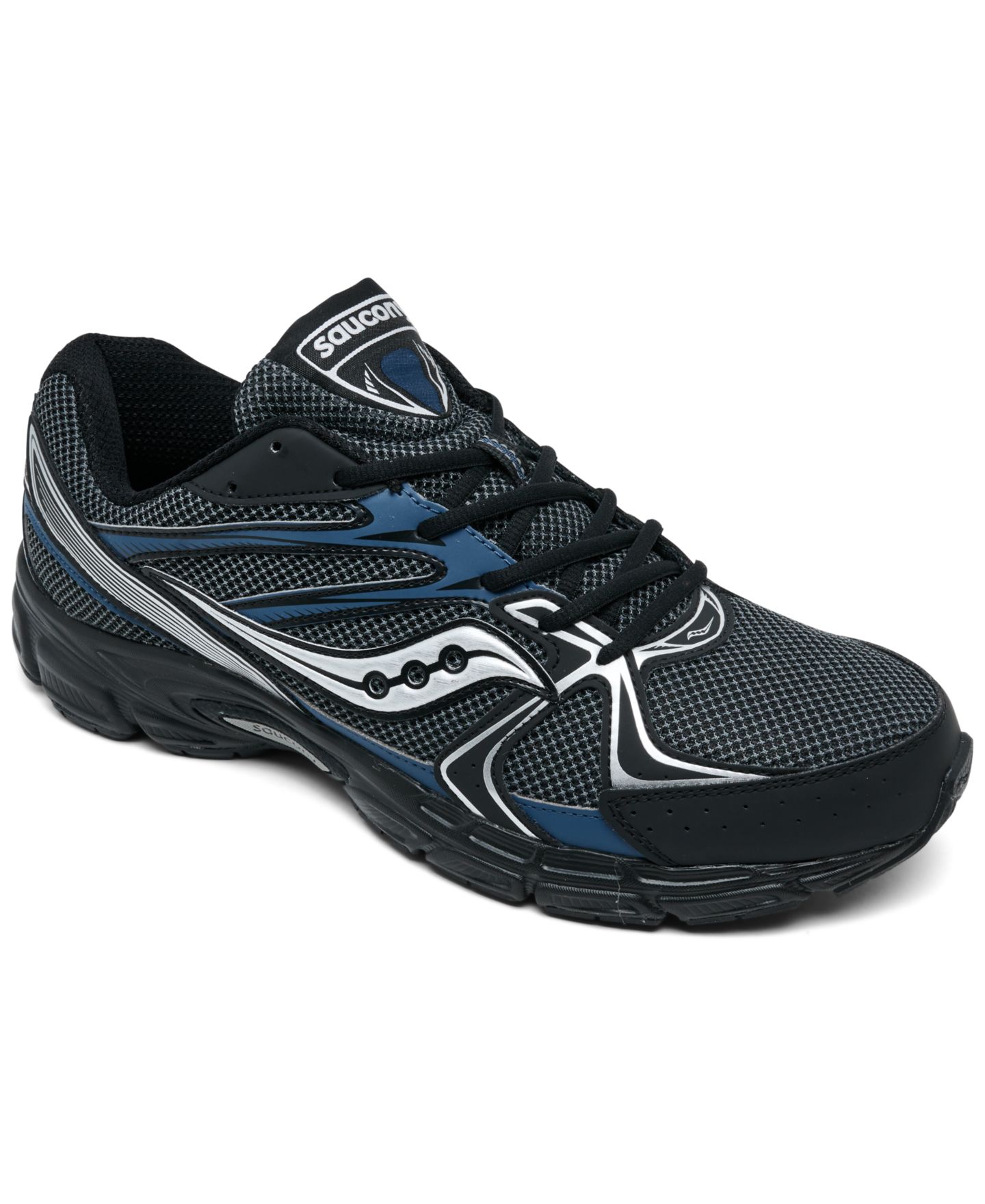 Женские кроссовки Saucony Ride Millennium Casual, цвет: Чёрный / Синий — фото 1