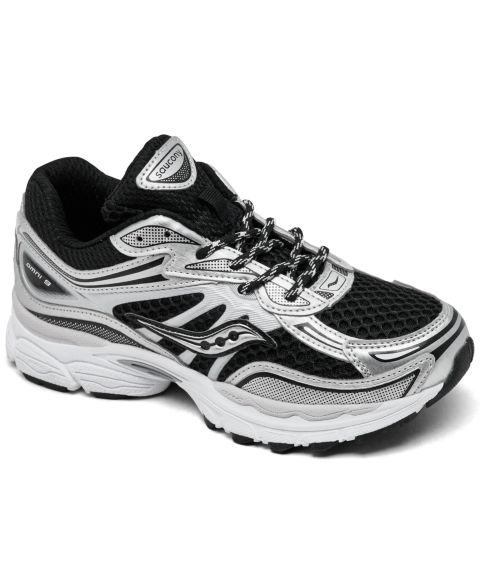 Кроссовки Saucony Omni 9 Running Sneakers from Finish Line для мальчиков, цвет: Чёрный / Серебристый
