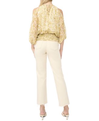 Women's Halter Neck Cold Shoulder Blouse