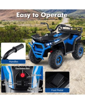 Kids 24V Electric ATV Quad Ride-On with Realistic Sounds