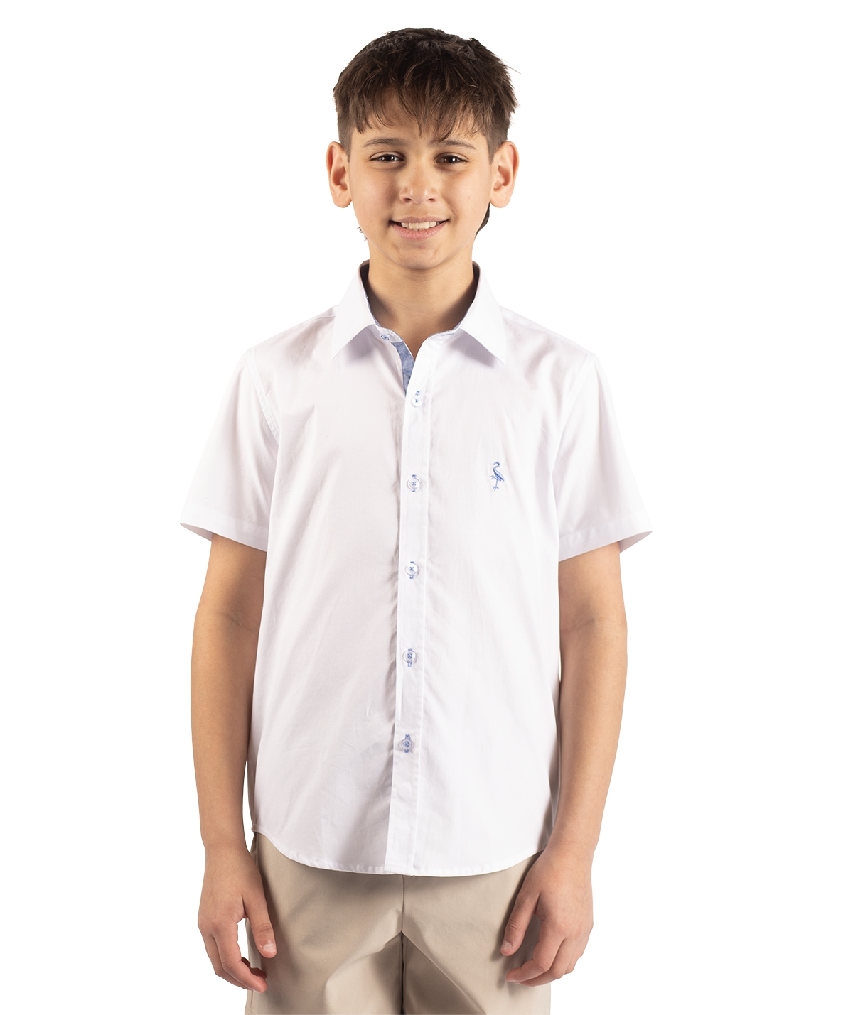Tailorbyrd Big Boys Signature Oxford Short Sleeve Shirt