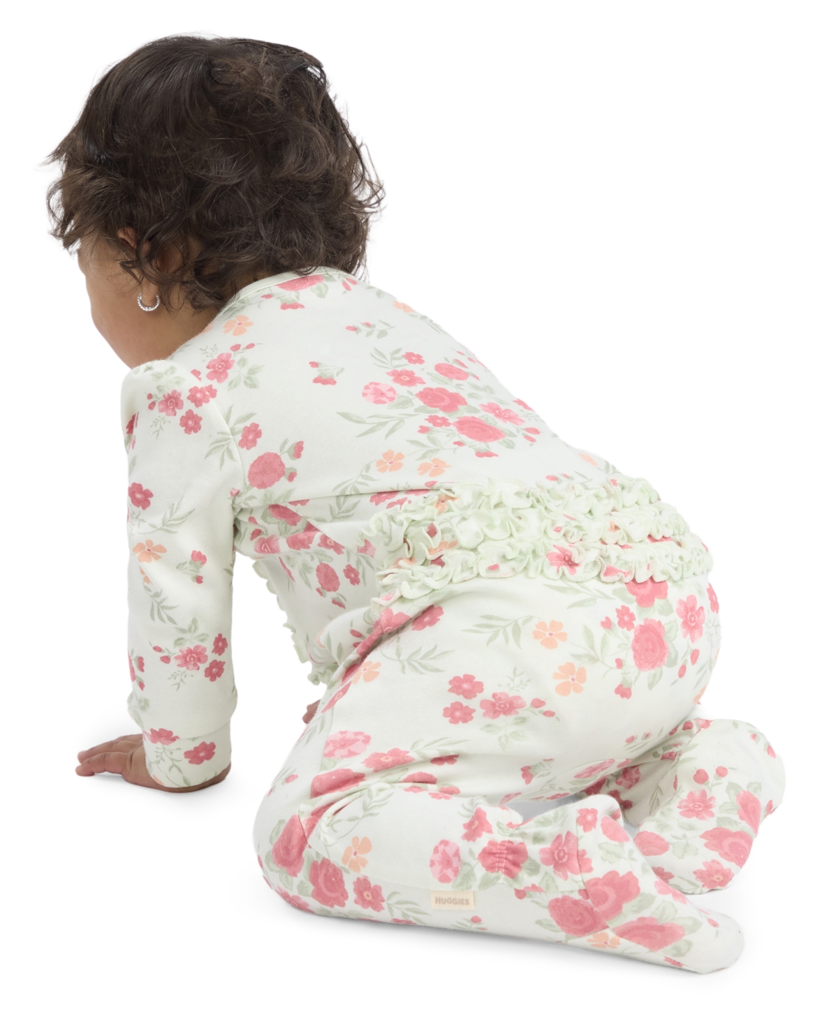Huggies Baby Girls' Crewneck Footed Coverall