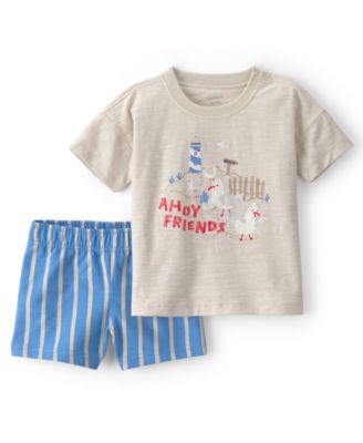 Boys' Toddler 2T-5T Seagull Top and Short, 2-Piece Set