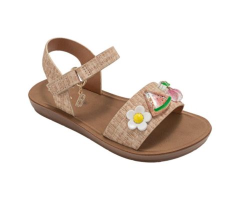 Сандалии Bebe Fashion Sandals - Comfy Dressy Shoes with Fruit and Flower Charms для девочек, цвет: Рыжевато-коричневый