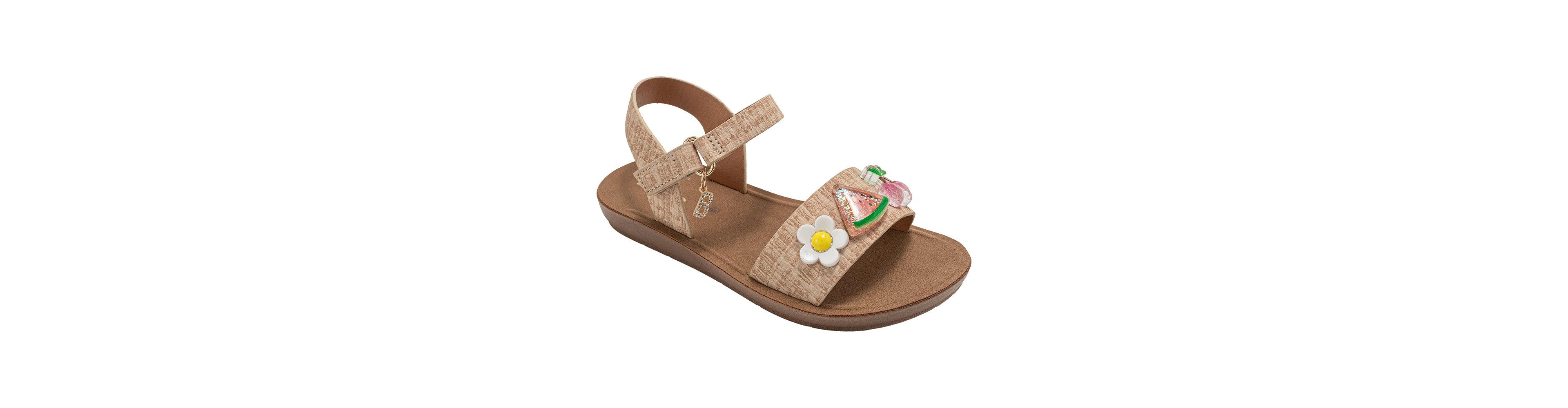 Bebe Little Girls Fashion Sandals - Comfy Dressy Shoes with Fruit and Flower Charms