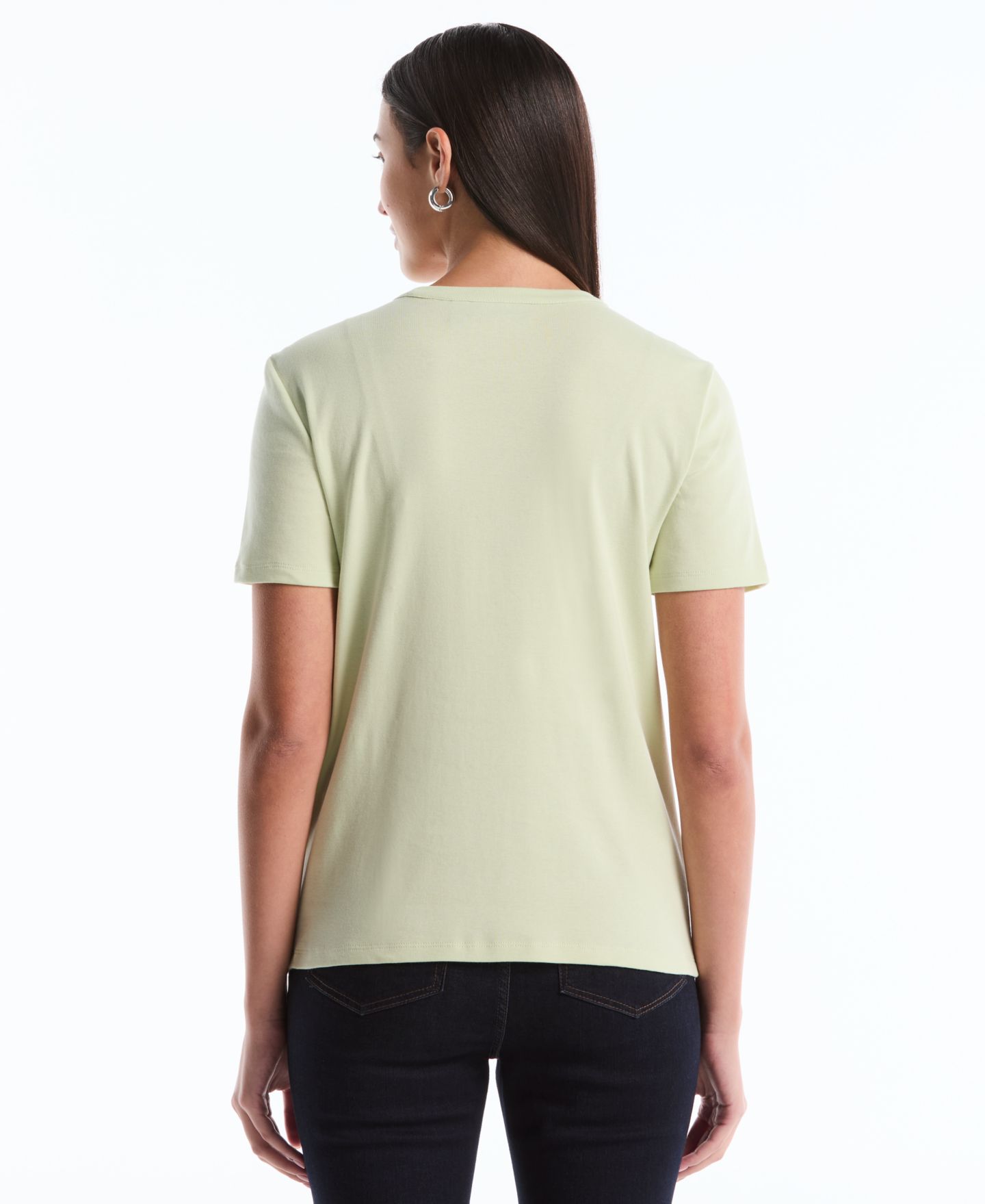 Женский топ Rafaella Petite Button Detail Short-Sleeve, цвет: Gleam — фото 3