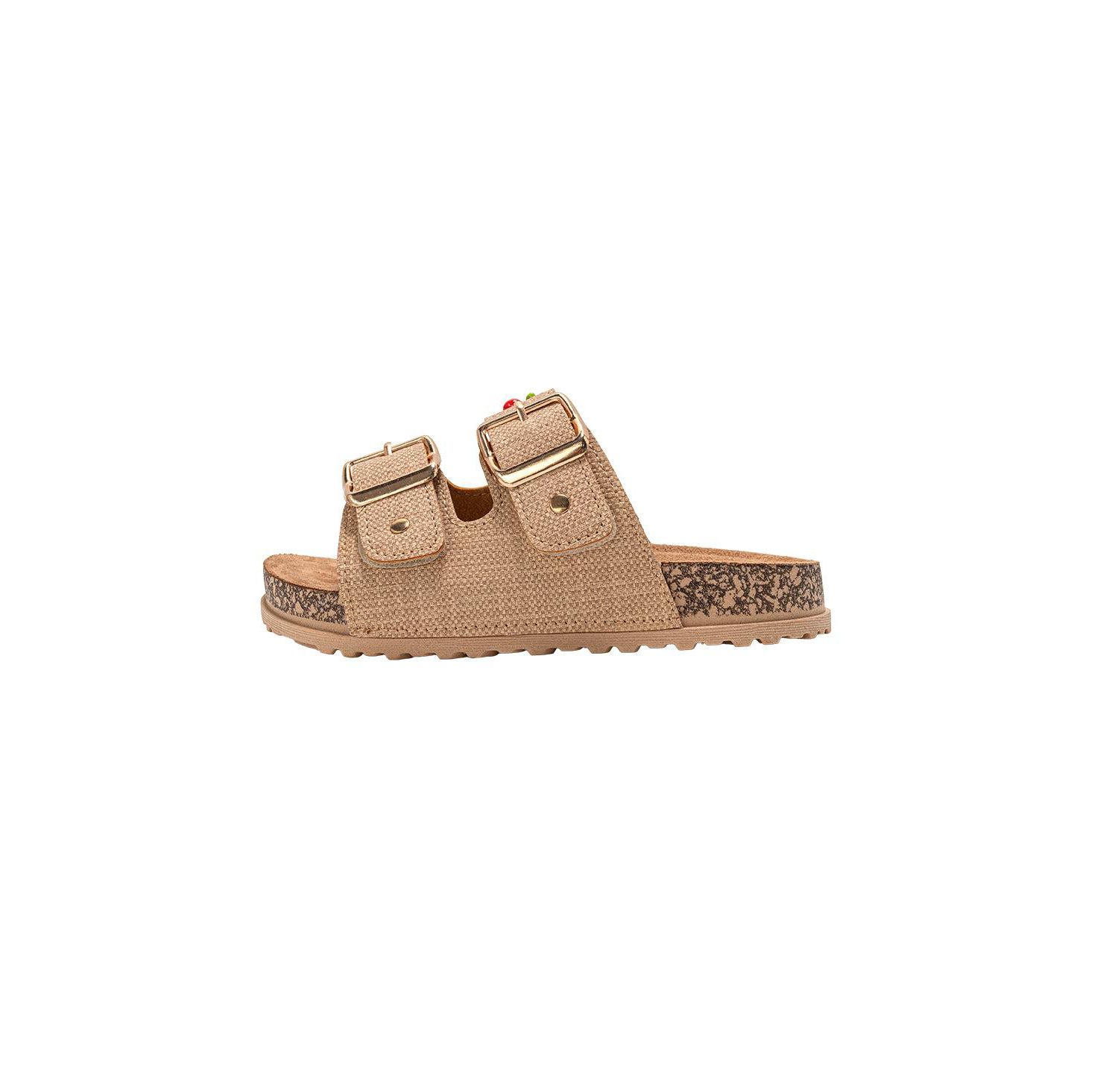 Girls Sandals - Comfortable, Easy Slide-On with Cherry Charm Detail