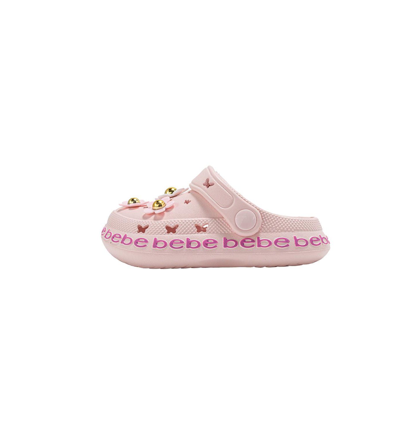 Детские сабо Bebe из EVA с цветочными подвесками, для девочки, цвет: Розовый — фото 4