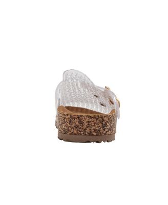 Girls Footbed Jelly Clogs - Easy Slip-On Design with Buckle and Charms