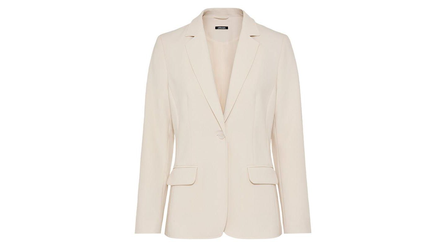 Женский пиджак Olsen Tailored Blazer, цвет: Льняной бежевый — фото 2
