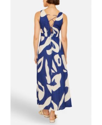 Women's Cotton Abstract Print Maxi Dress