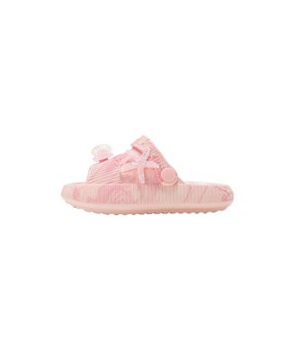 Little Girls Girl's  EVA Comfy Slides - with Cute Marble Print and Charms