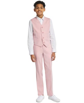 Boys' 8-20 Long-Sleeve Stretch Dobby Check Dress Shirt