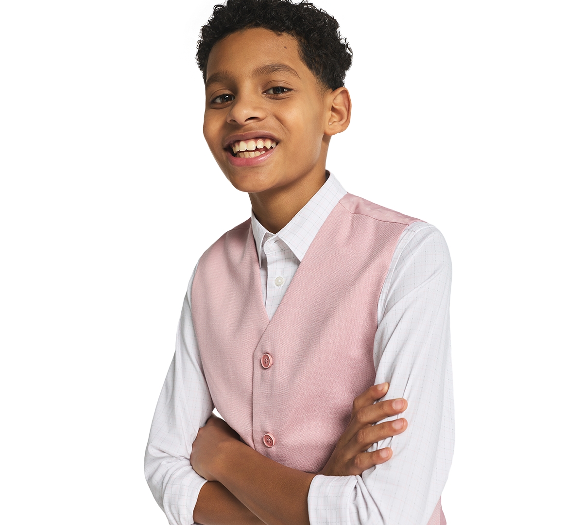 Calvin Klein Boys' 8-20 Stretch Mini Texture Vest