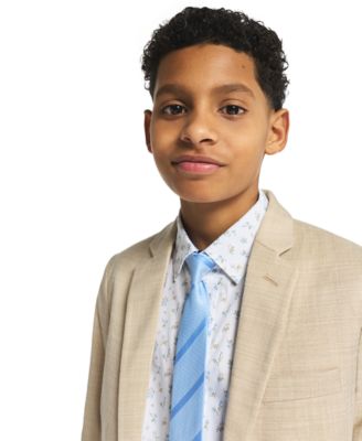 Boys' 8-20 Long-Sleeve Stretch Floral Print Shirt