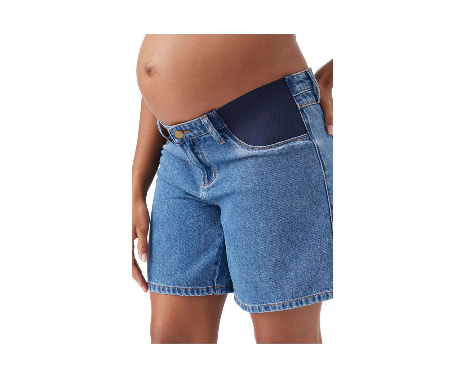 Maternity Ripe Dion Denim Short Classic Wash