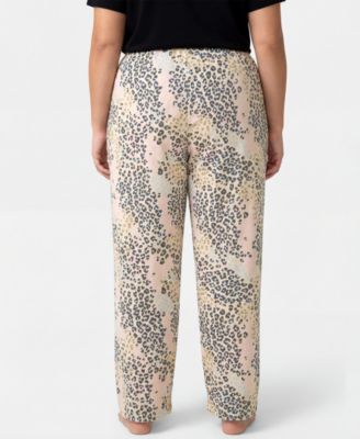 Plus Size Mid-Rise Cotton Pajama Pants
