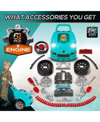 Mechanic Kids Truck Engine Toy Set, Car Service Play Set,