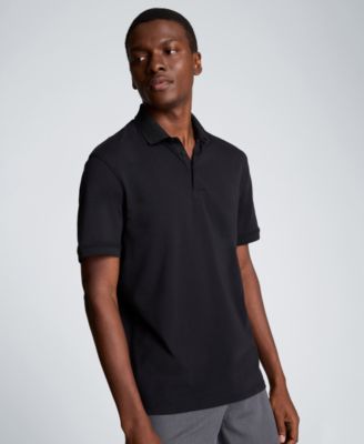 Men's Solid Button Placket Polo Shirt