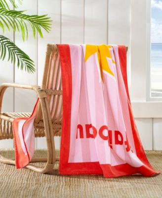 Cotton Il Fait Beau Printed Beach Towel, 38" x 70"