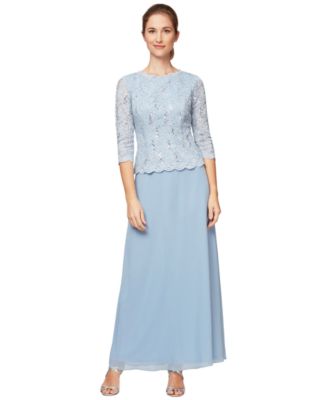 Women's Sequin Embellished Lace Top Gown