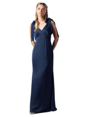 Women's Satin Back Maxi Bridesmaid Dress
