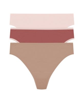 Women's Bliss Bare Cotton Thong 3 Pack