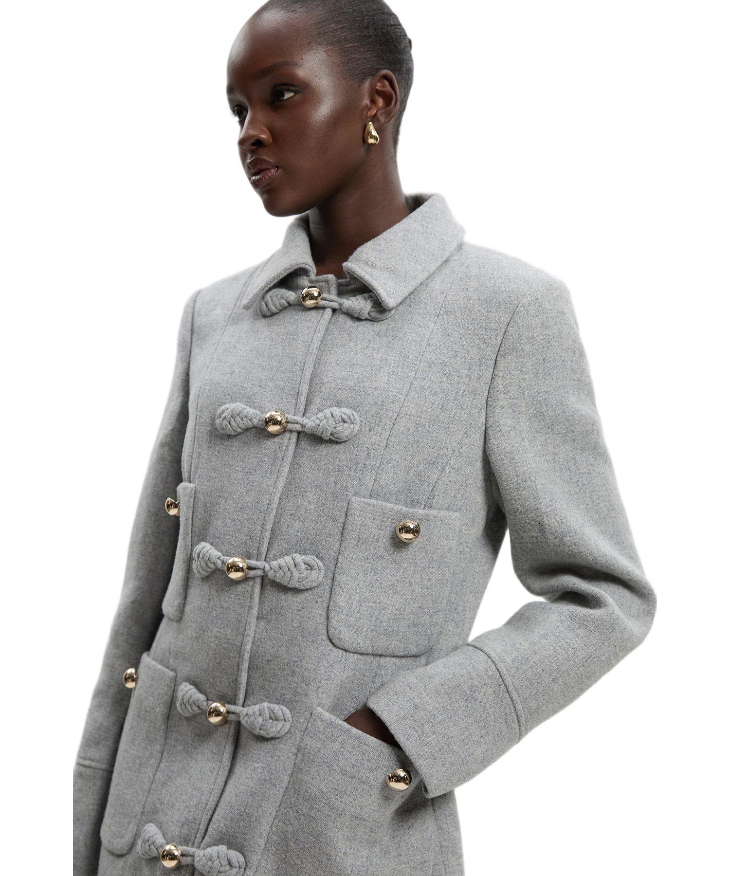 Women's Tailored Knot Detail Midi Coat