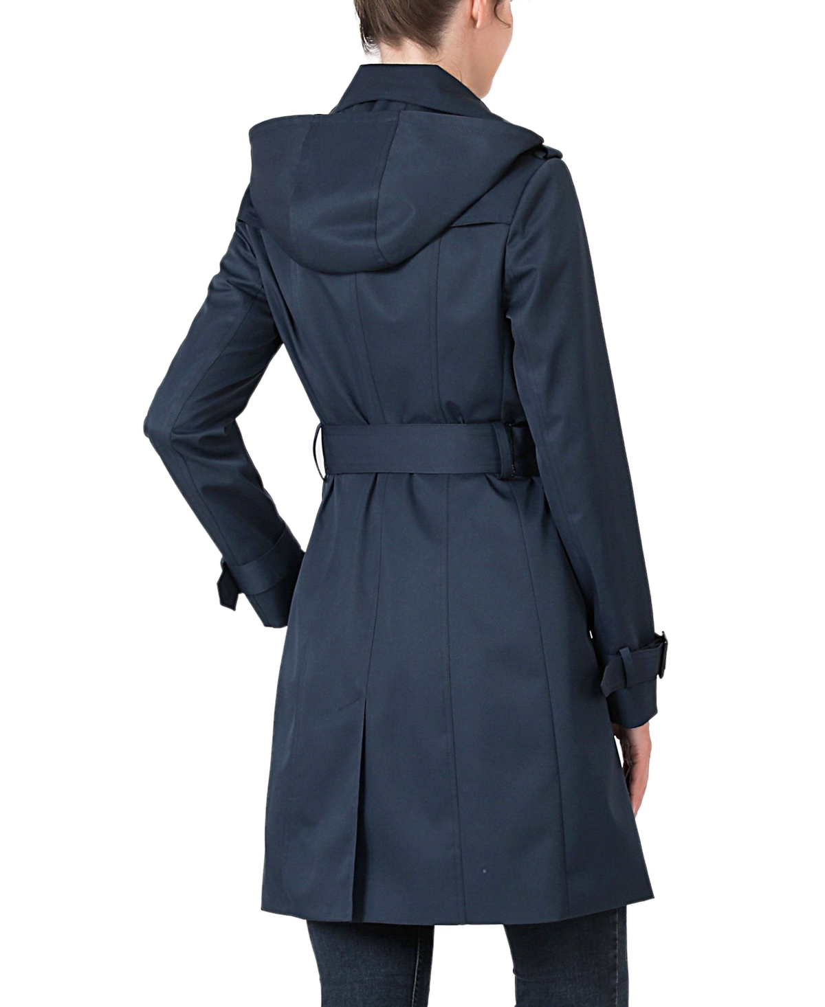 kimi + kai Women's Classic Hooded Trench Coat