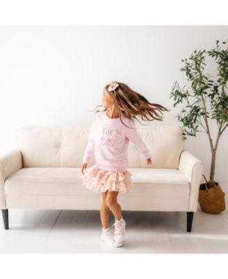 Toddler Girls Sis Embroidered Patch Sweatshirt