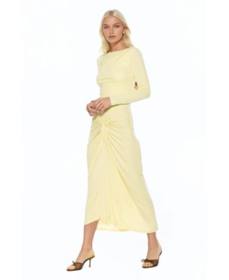 Women's Revel Long Sleeve Draped Skirt Maxi Dress