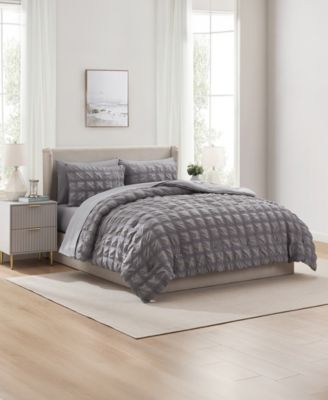 Luxury Soft Seersucker Design 7-Pc. Comforter Set, King